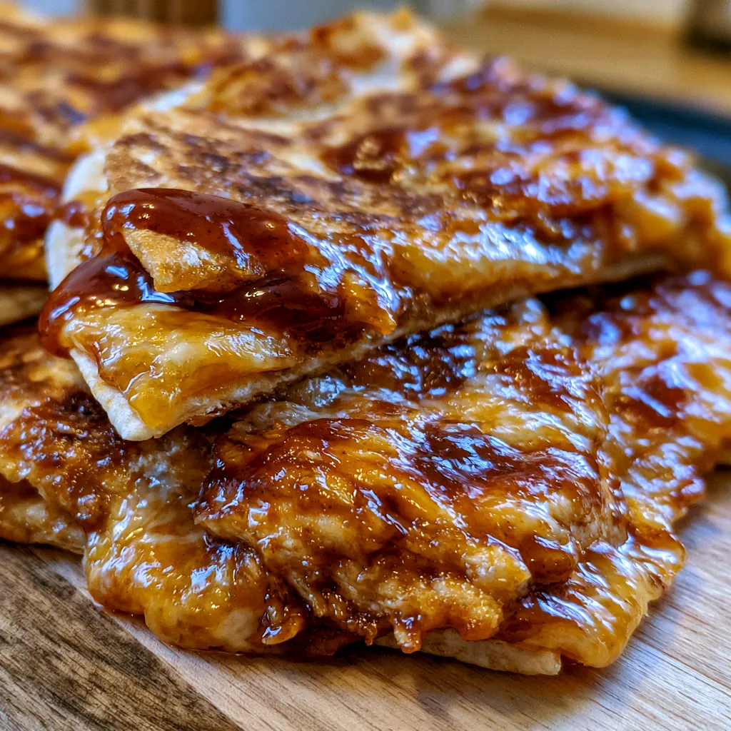 Hot Honey BBQ Chicken Quesadillas