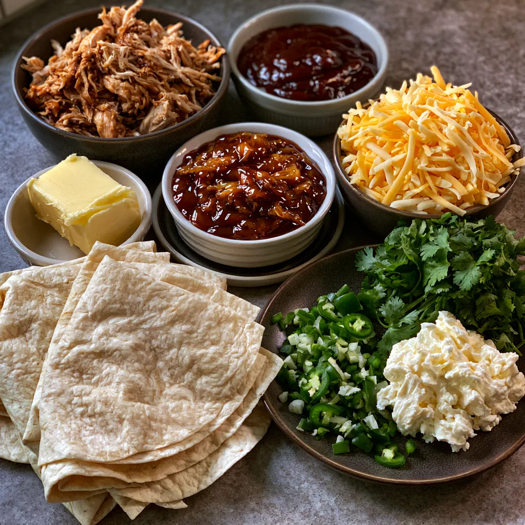 Hot Honey BBQ Chicken Quesadillas
