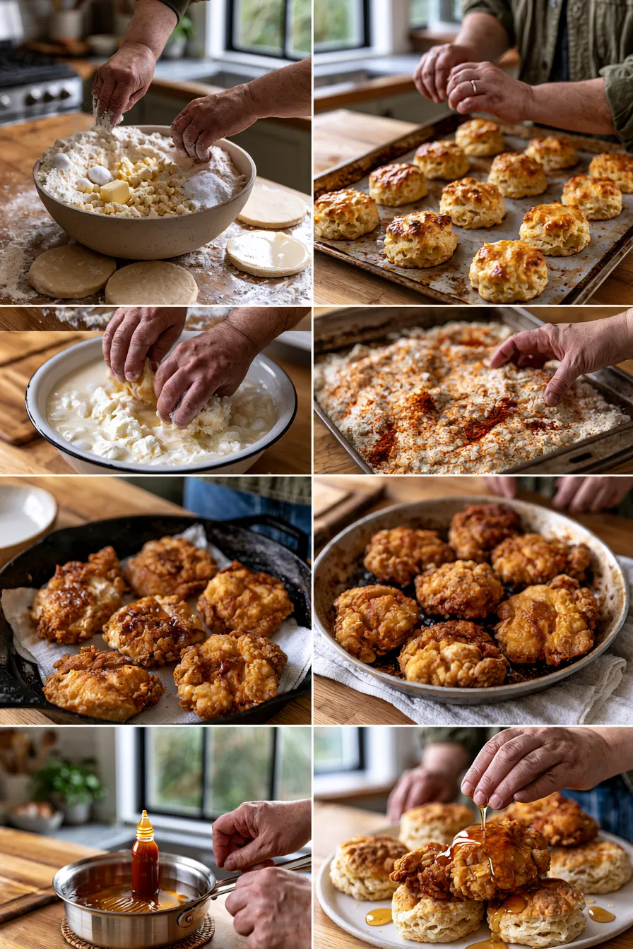 Hot Honey Chicken Biscuits
