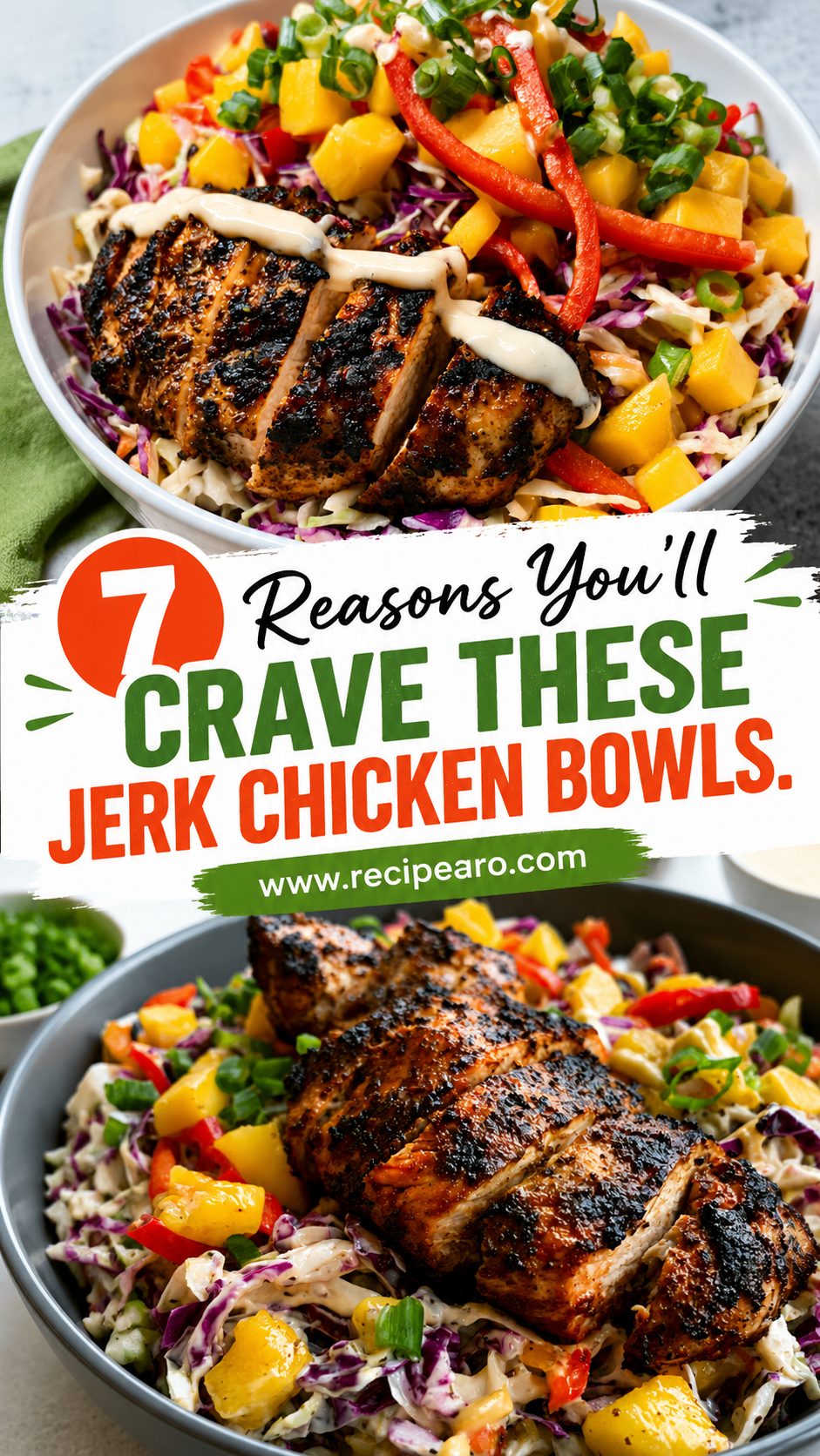 Jerk Chicken & Mango Slaw Bowls