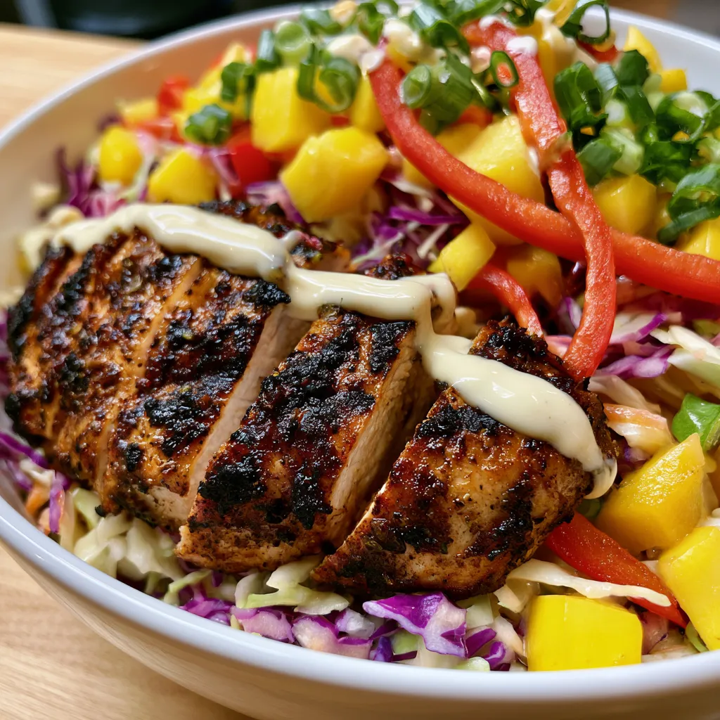 Jerk Chicken & Mango Slaw Bowls