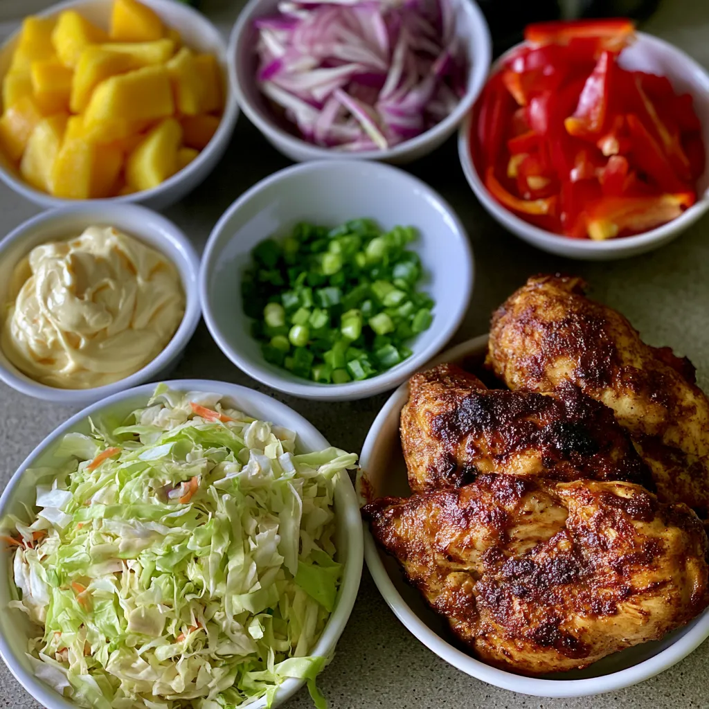Jerk Chicken & Mango Slaw Bowls