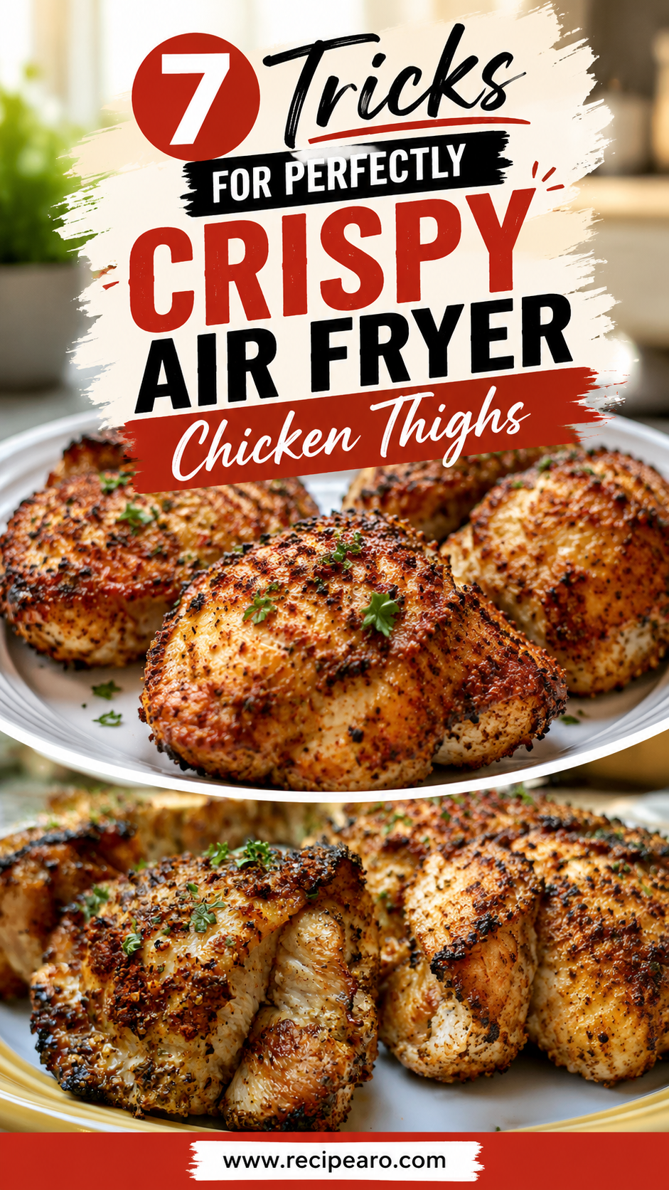 Juicy Crispy Air Fryer Chicken Thighs