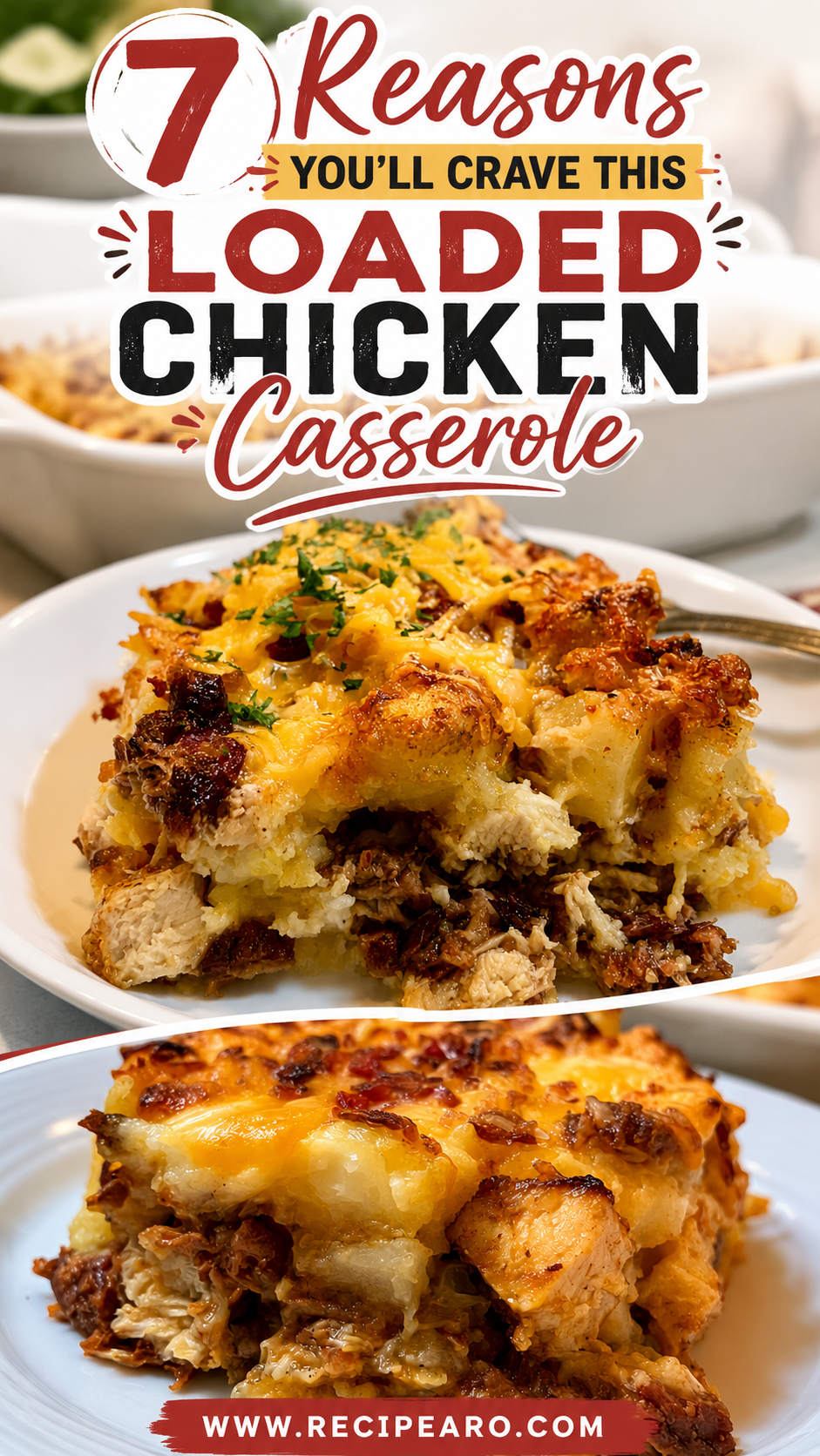 Loaded chicken and potato casserole