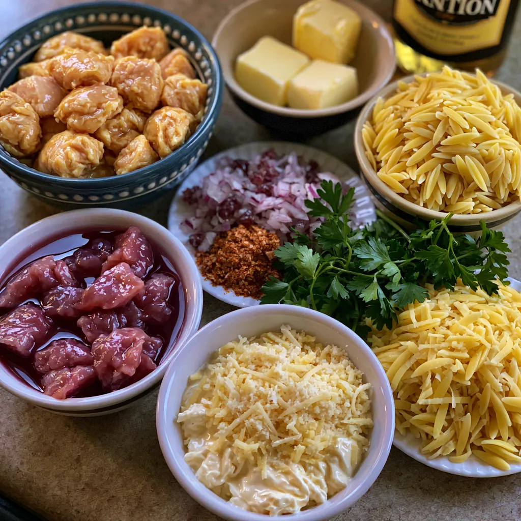 One Pot Cajun Chicken Alfredo Orzo