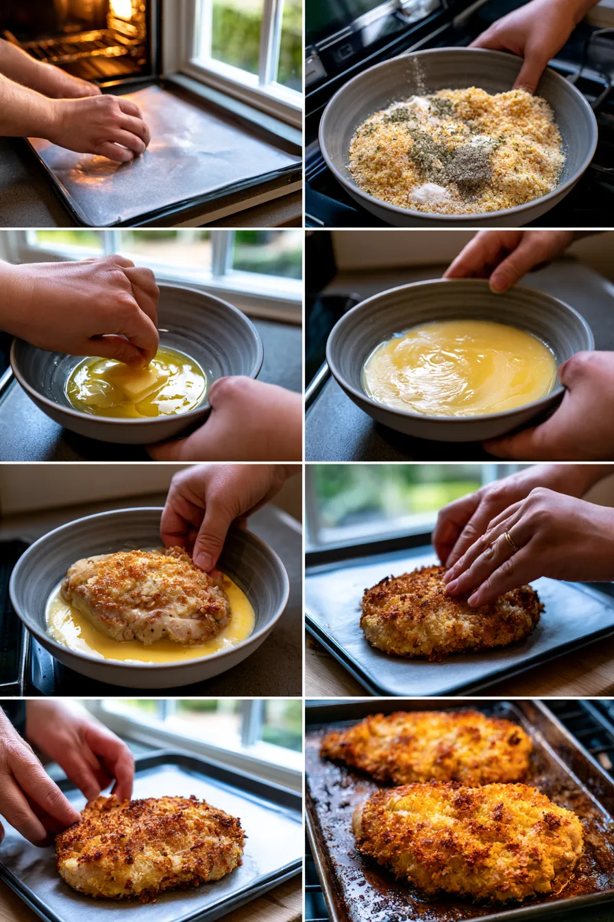 Oven Baked Parmesan Crusted Chicken