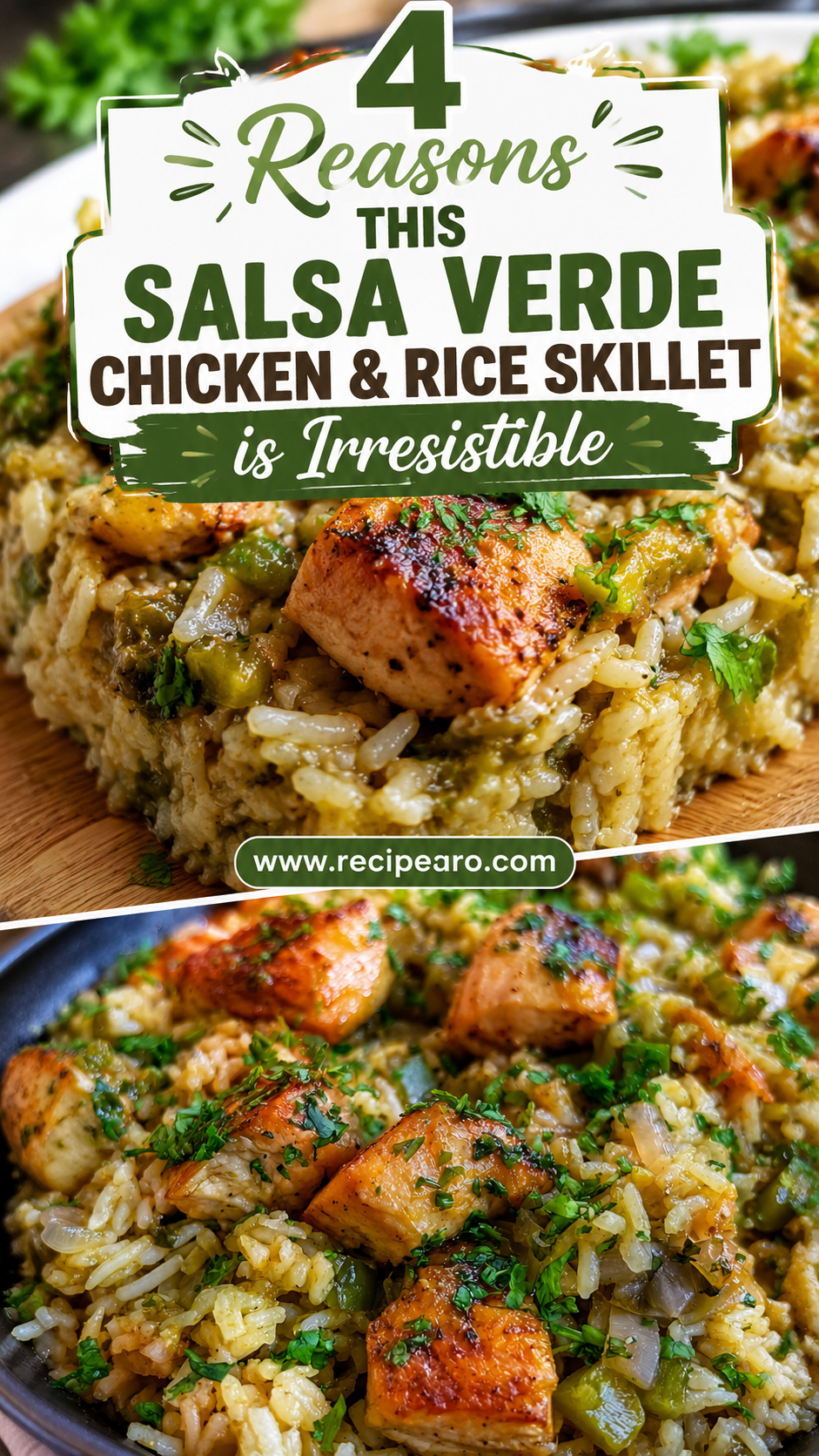 Salsa Verde Chicken & Rice Skillet