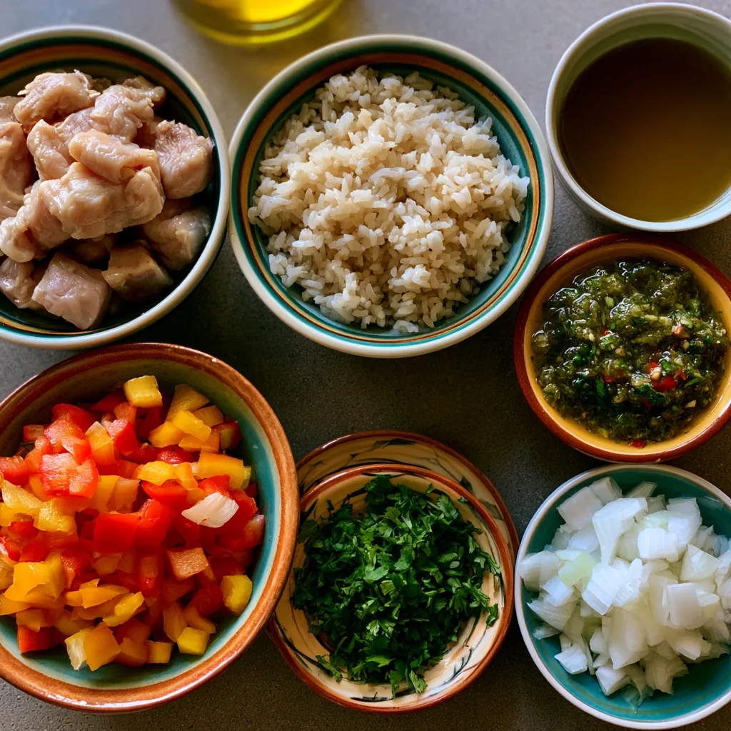 Salsa Verde Chicken & Rice Skillet