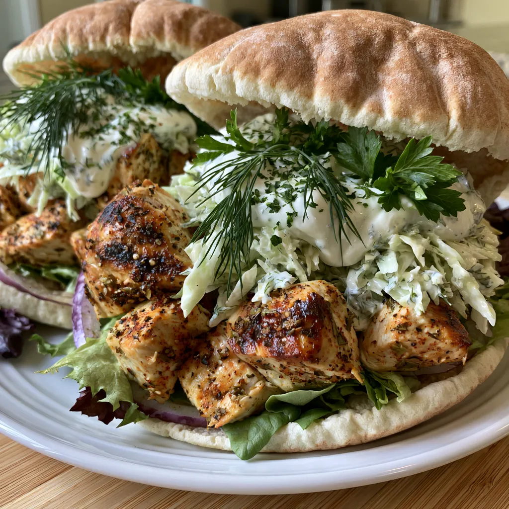 Sheet Pan Chicken Pitas with Herby Ranch