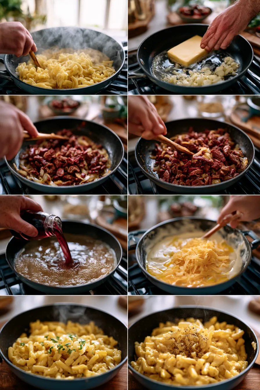 Smoked Beef Cheddar Pasta