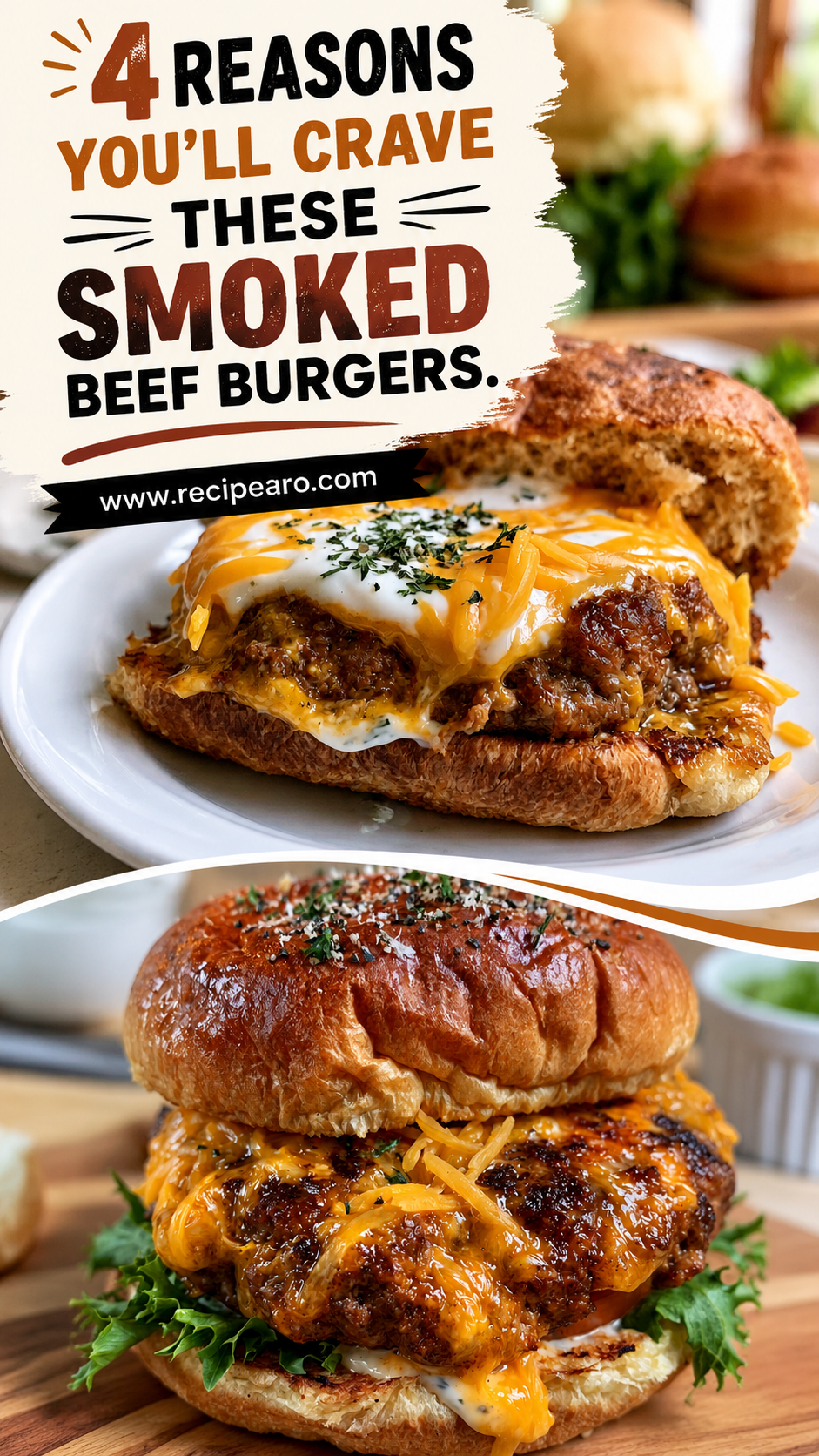 Smoked Beef Cheddar Ranch Burgers