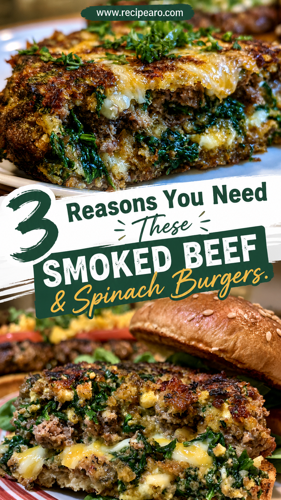 Smoked Beef & Spinach Burgers