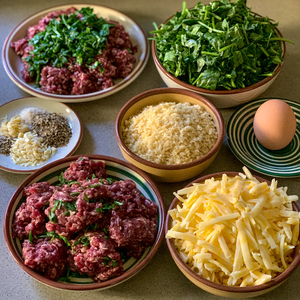 Smoked Beef & Spinach Burgers