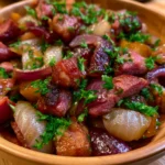Smoked Beef and Grape Juice Skillet