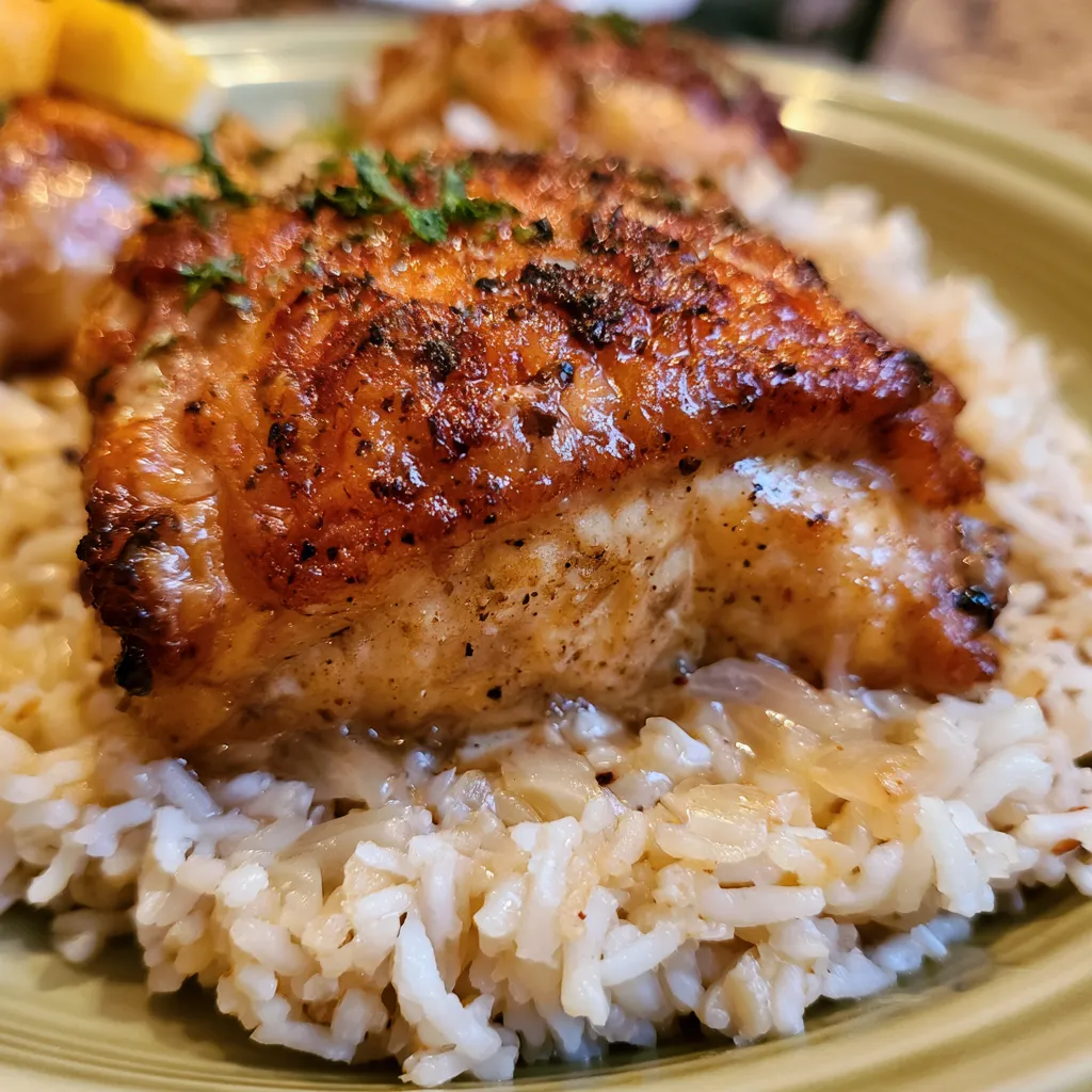 Smothered Chicken and Rice