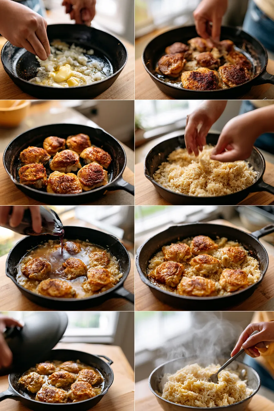 Smothered Chicken and Rice