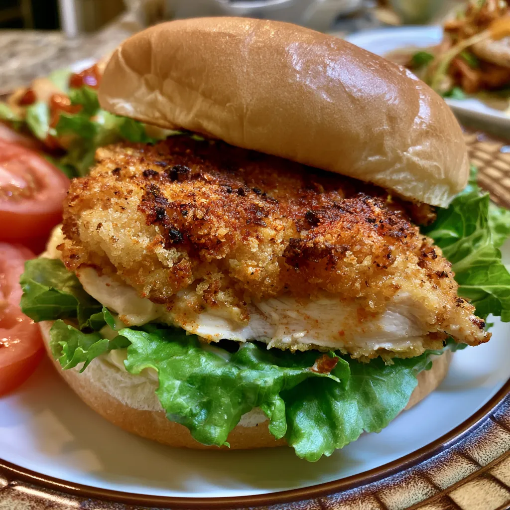Spicy Air Fryer Chicken Sandwich