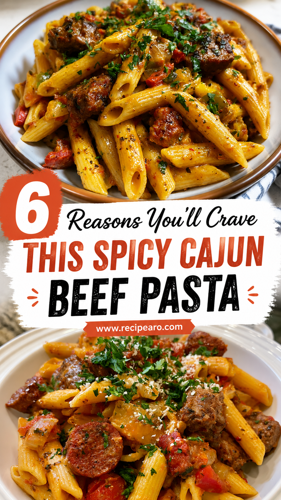 Spicy Cajun Beef Pasta