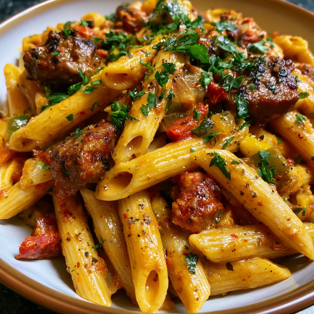 Spicy Cajun Beef Pasta