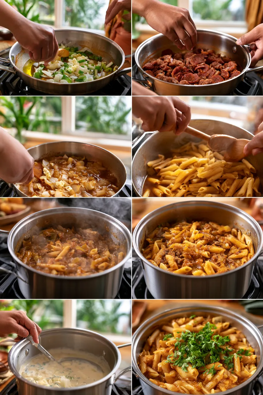 Spicy Cajun Beef Pasta