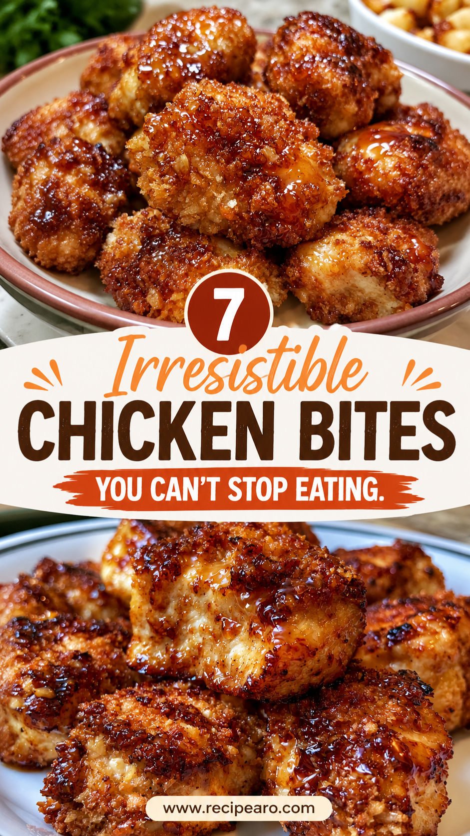Sticky Honey Garlic Chicken Bites