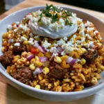 Street Corn Beef Rice Bowl