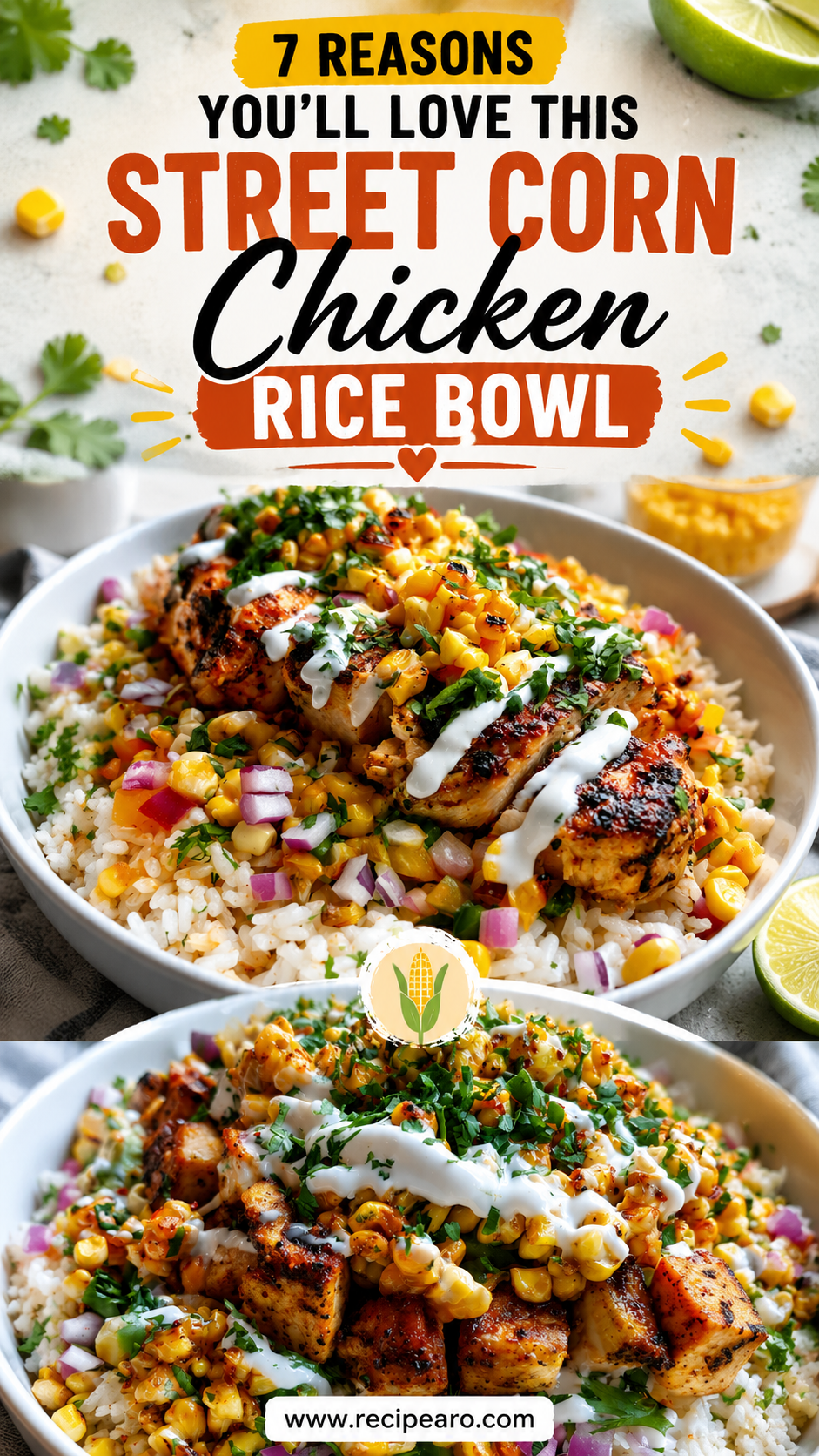 Street Corn Chicken Rice Bowl