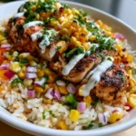 Street Corn Chicken Rice Bowl