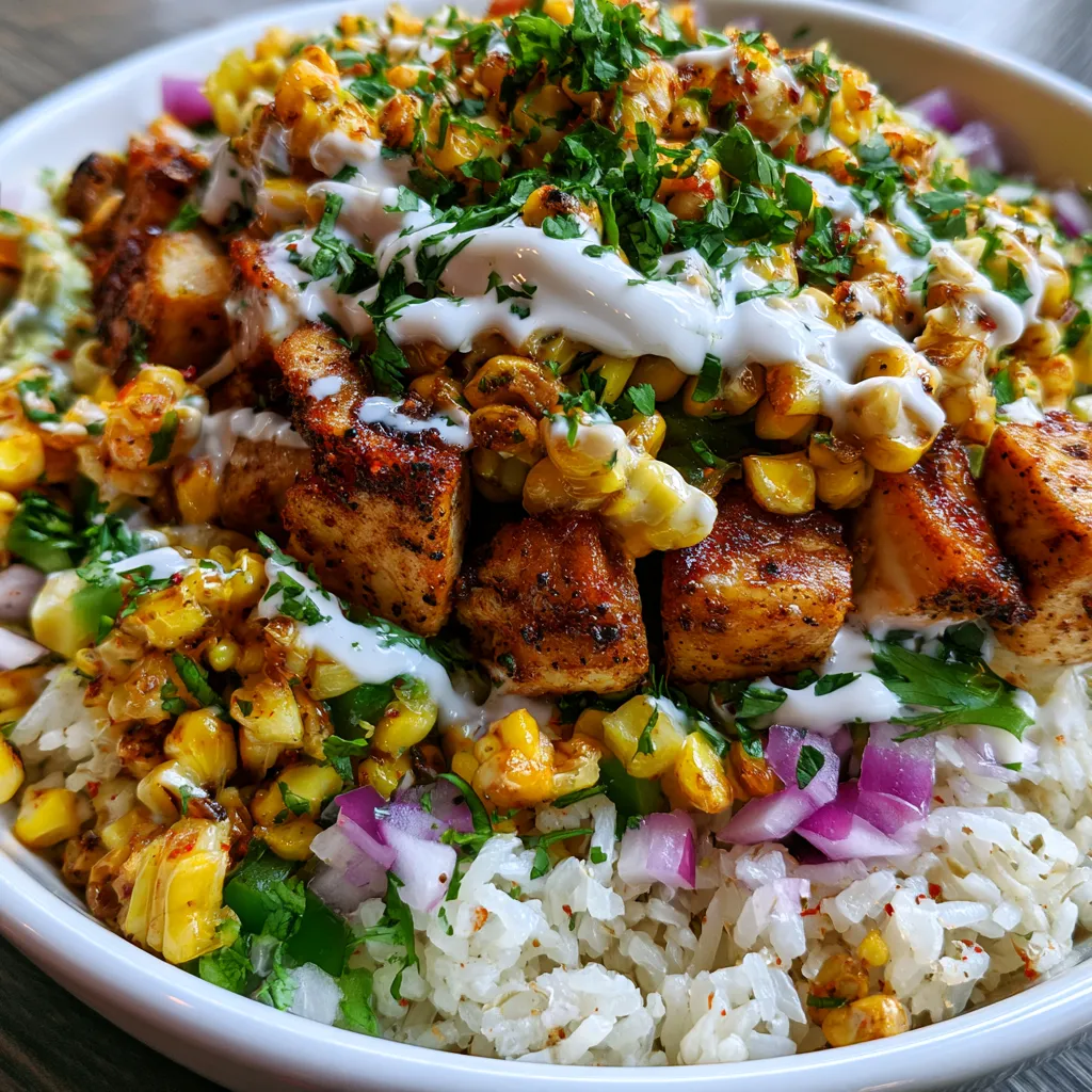 Street Corn Chicken Rice Bowl