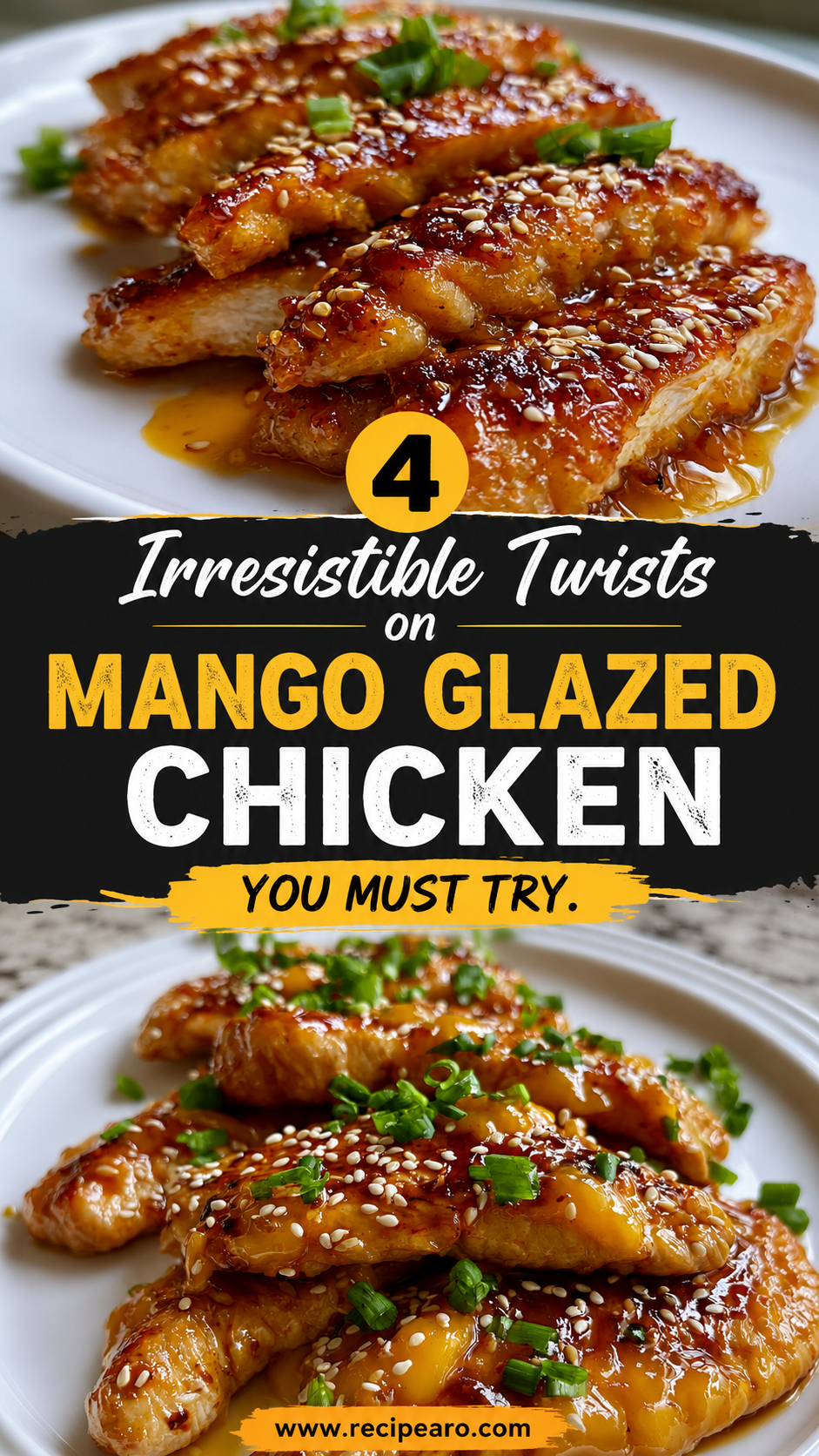 Sweet & Savory Asian Mango Glazed Chicken Twists