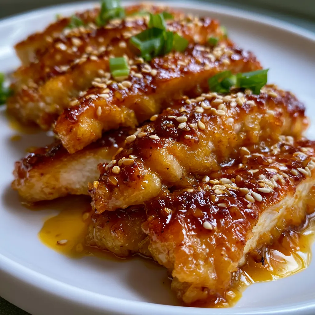 Sweet & Savory Asian Mango Glazed Chicken Twists