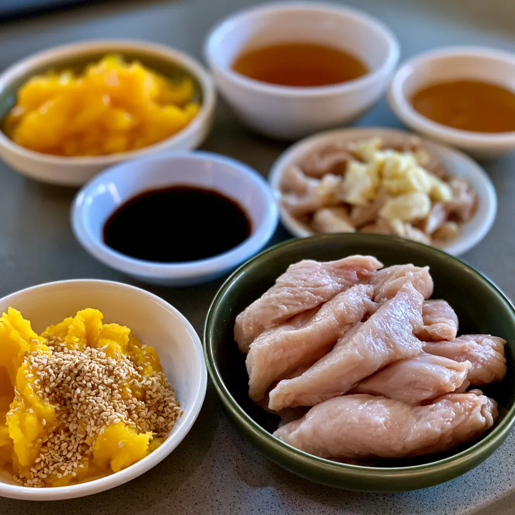 Sweet & Savory Asian Mango Glazed Chicken Twists