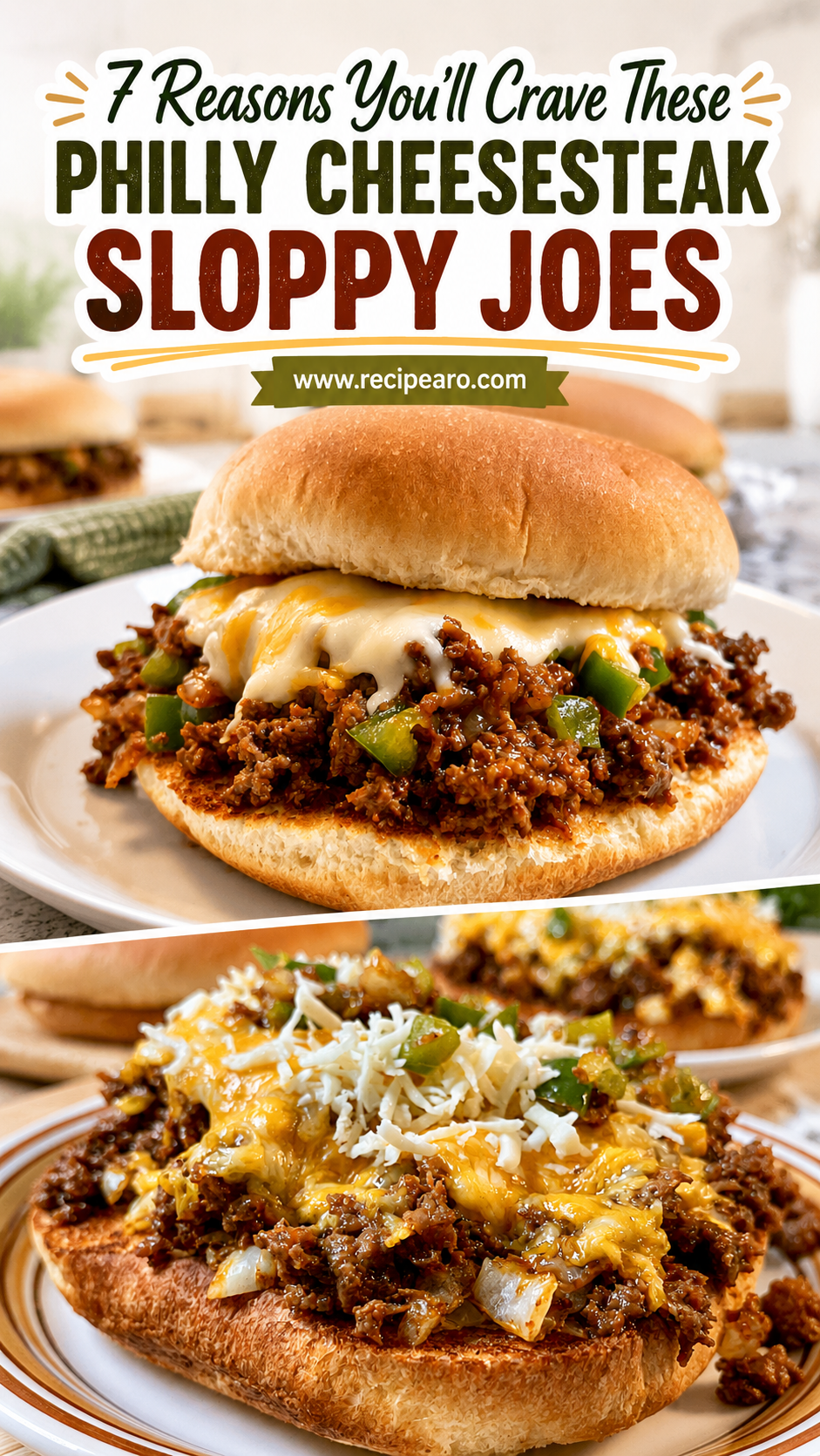 Ultimate Philly Cheesesteak Sloppy Joes
