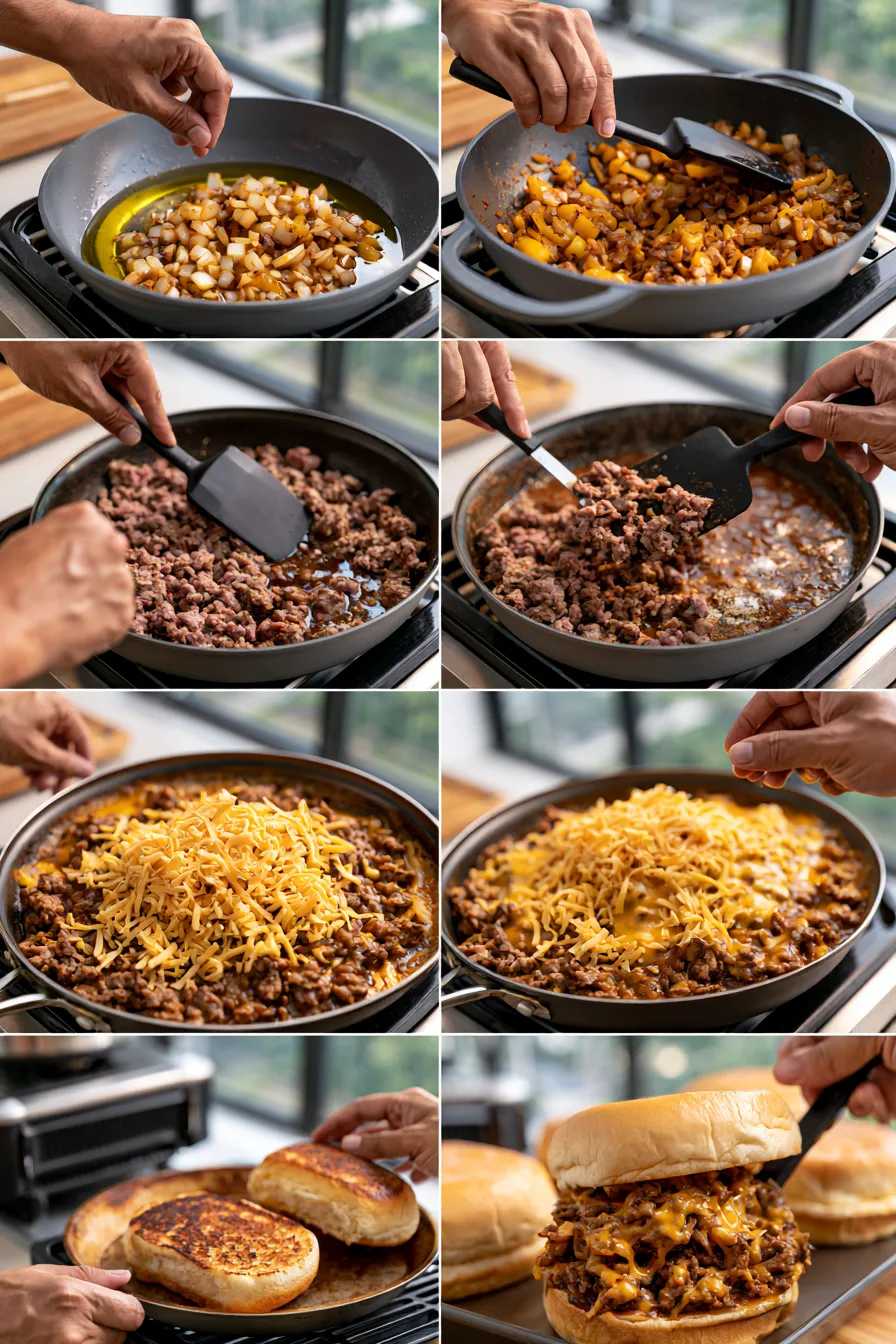 Ultimate Philly Cheesesteak Sloppy Joes