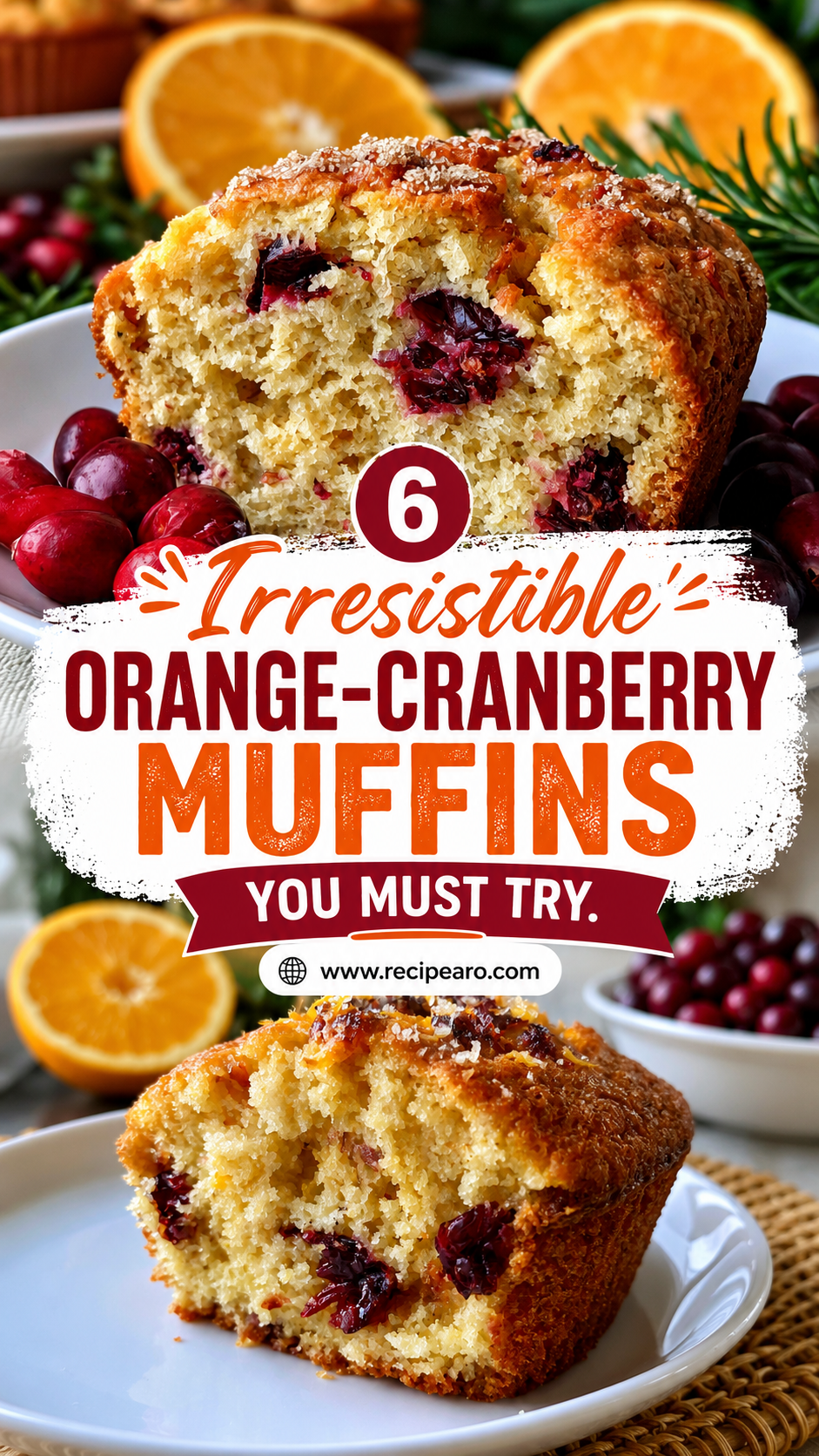 Zesty Buttery Orange Cranberry Muffins