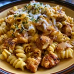 cheesy cajun garlic chicken rotini skillet