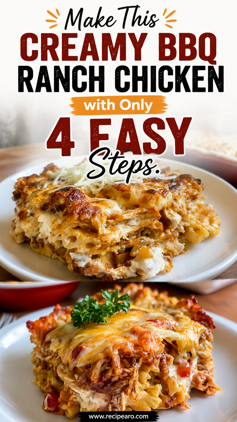 creamy bbq ranch chicken casserole