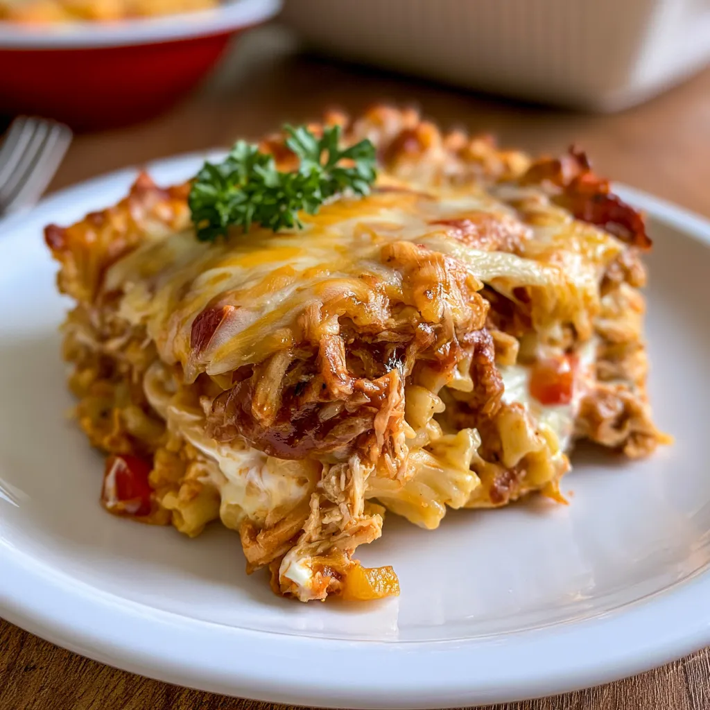 creamy bbq ranch chicken casserole