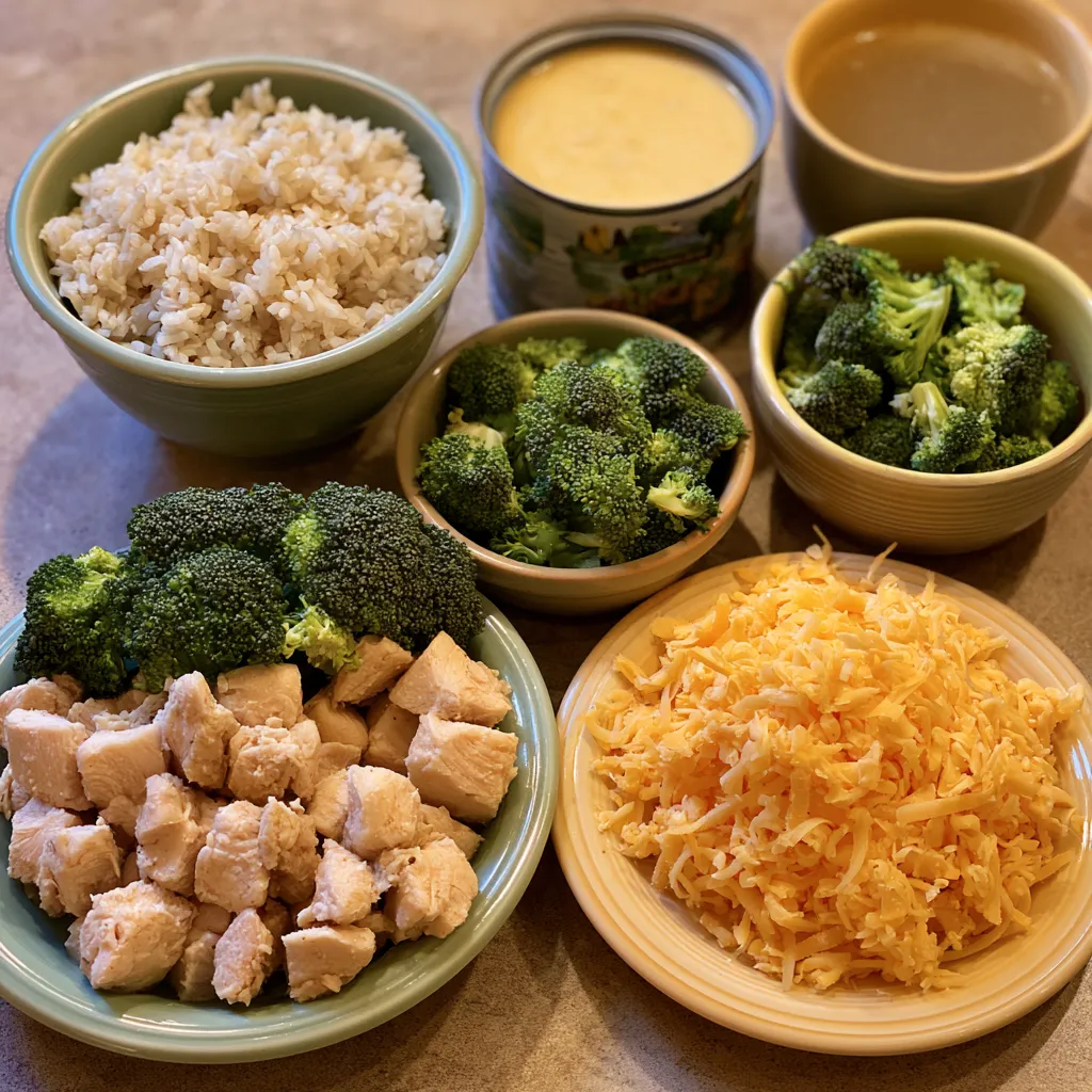 easy crockpot cheesy chicken broccoli rice