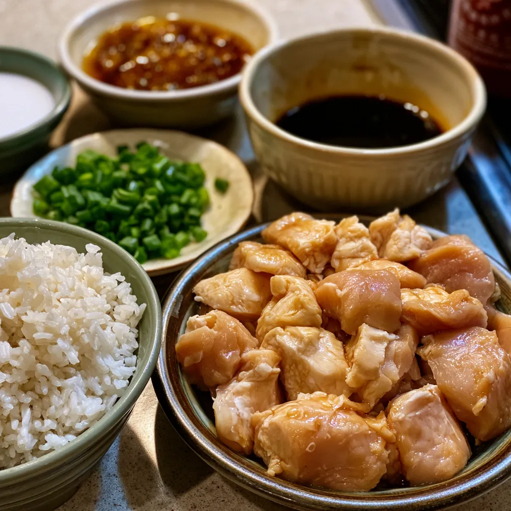 spicy maple chicken and coconut rice