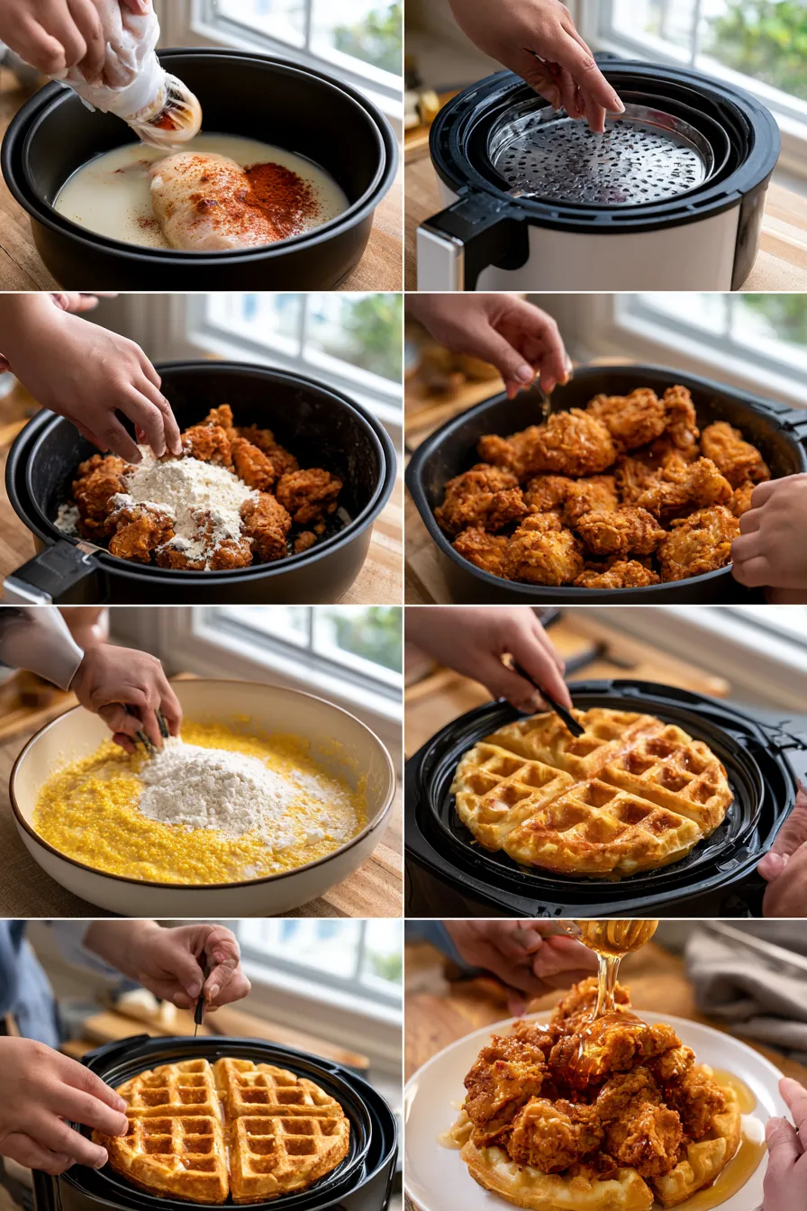 air fryer chicken and waffles