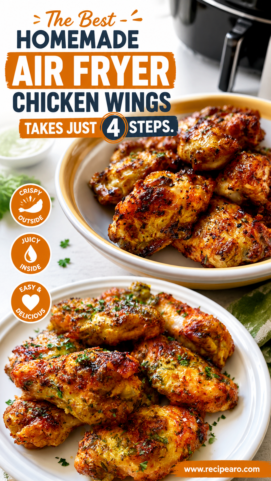 air fryer chicken wings super crispy