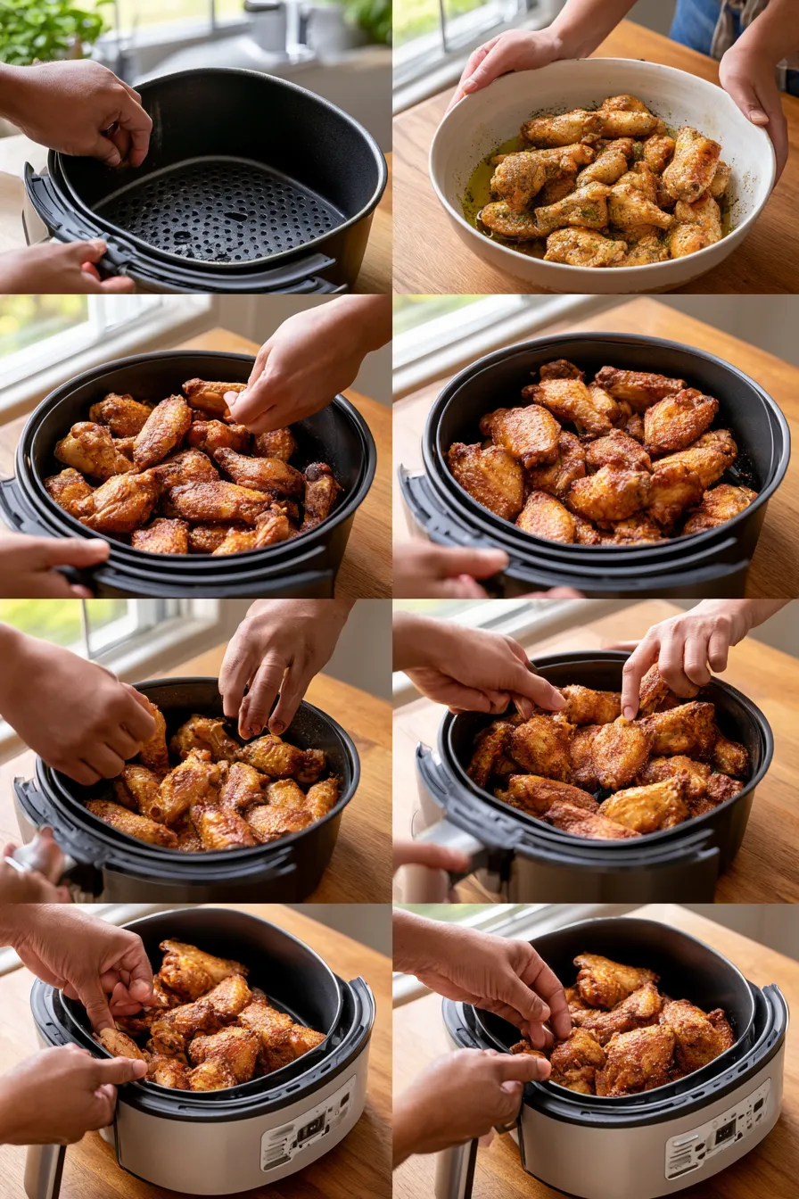 air fryer chicken wings super crispy