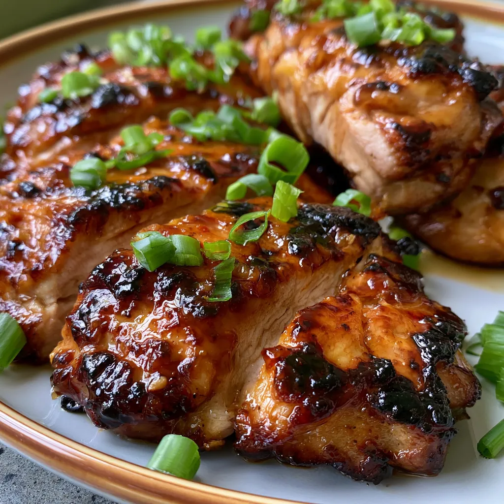 air fryer korean soy garlic chicken thighs