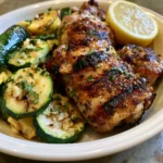 asado chicken with lemon zucchini sauté