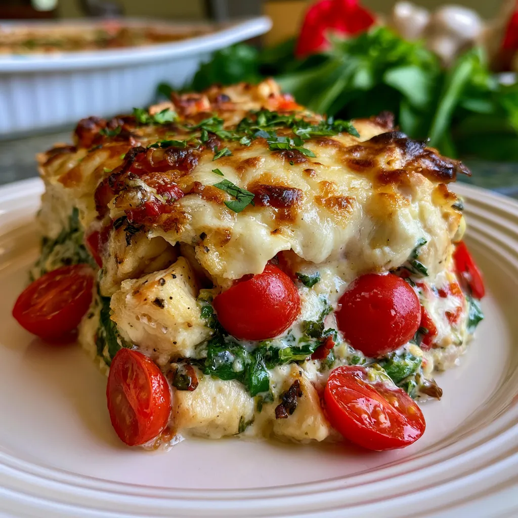 baked tuscan chicken casserole