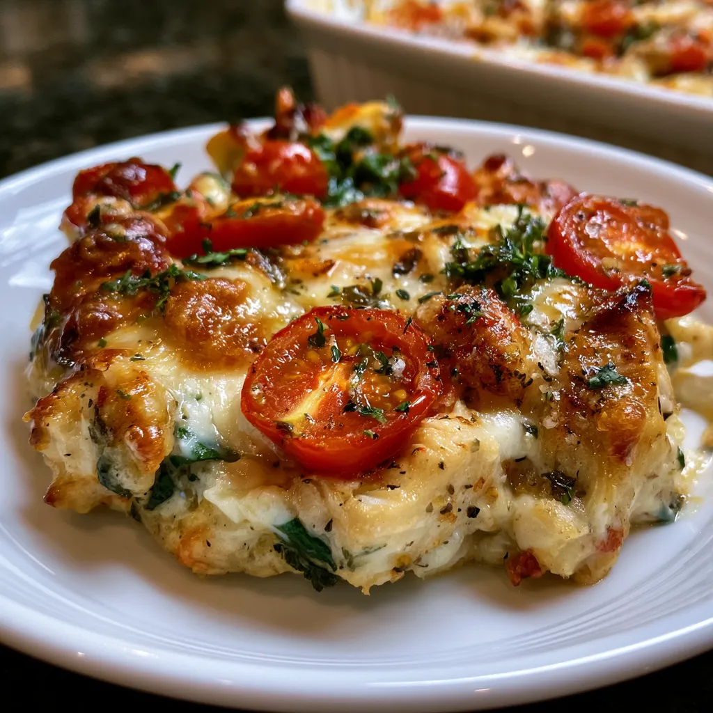 baked tuscan chicken casserole