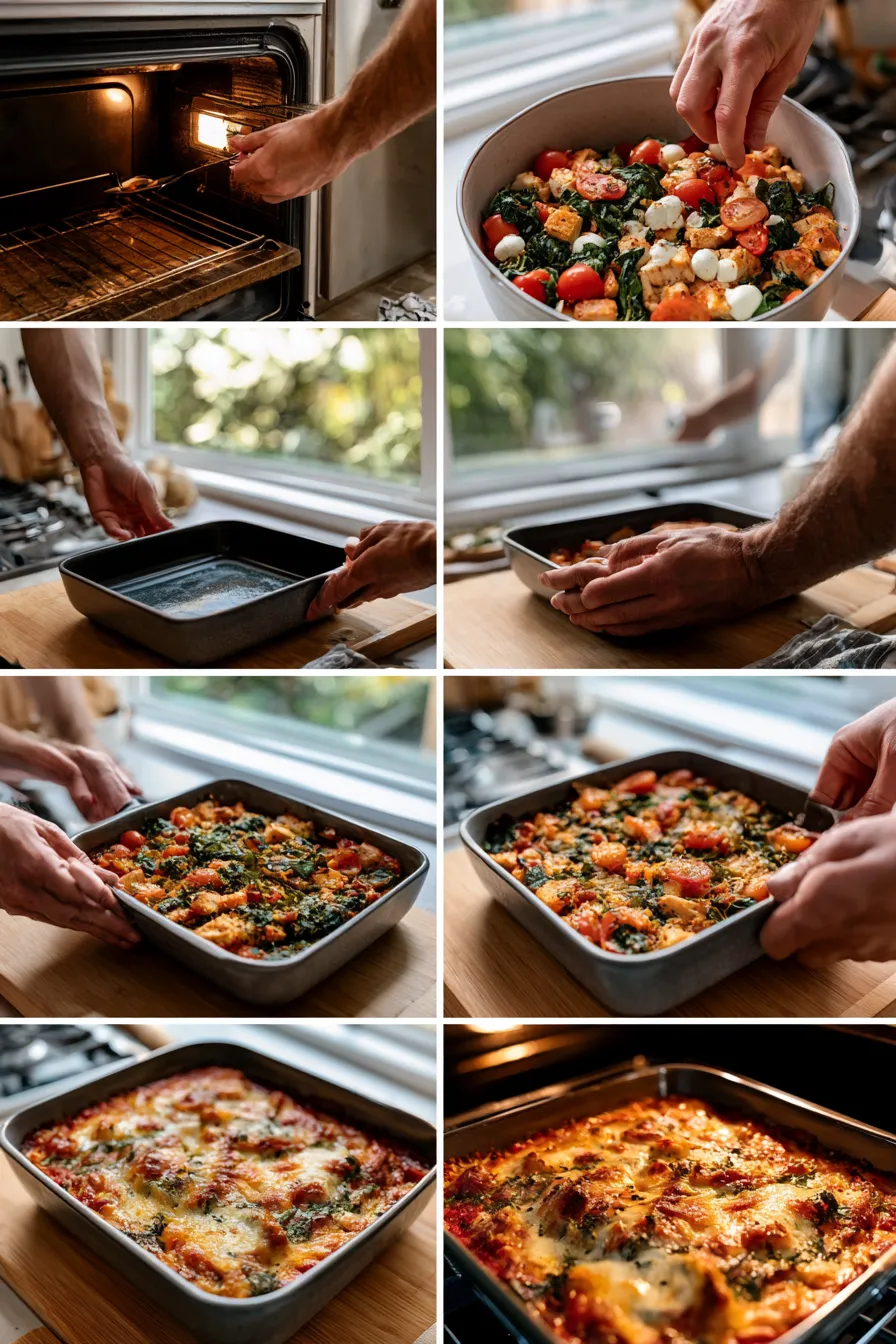 baked tuscan chicken casserole