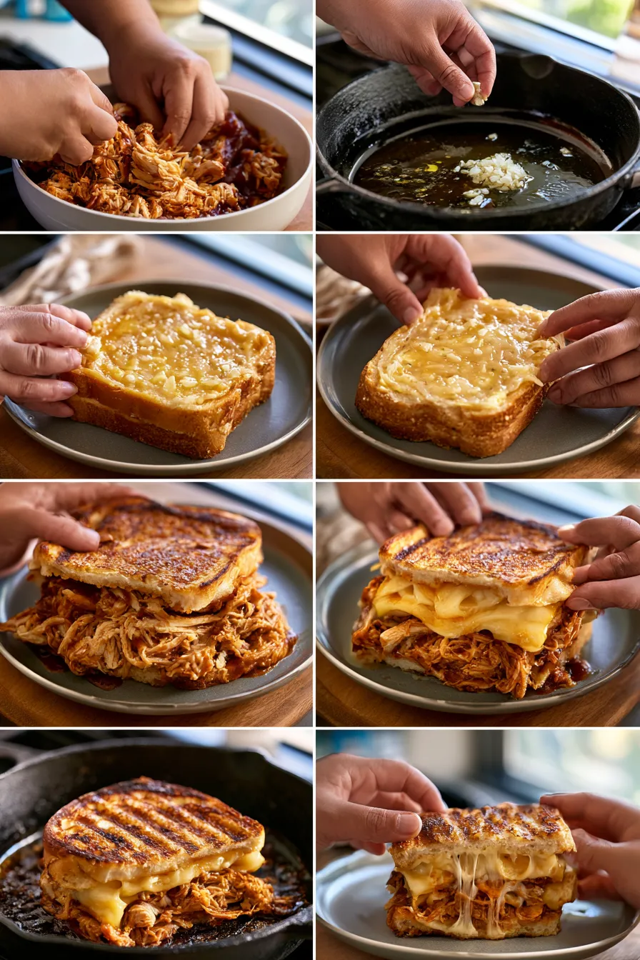 bbq chicken grilled cheese