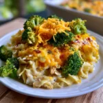 broccoli cheddar chicken and noodle casserole
